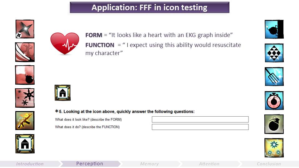 Perception - Form Follows Function in Icon Testing | Video Game UX